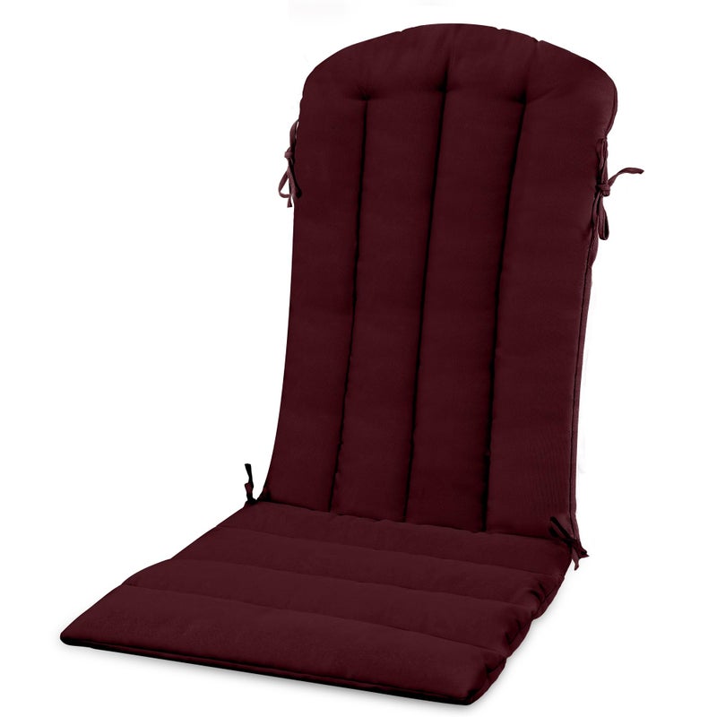 YEFU Adirondack Chair Cushion, Rocking Chair Cushions with Straps, Folding Patio Chair Pad for Indoor and Outdoor, 19.7x18.9x1.5 Inch, Burgundy - Image 1