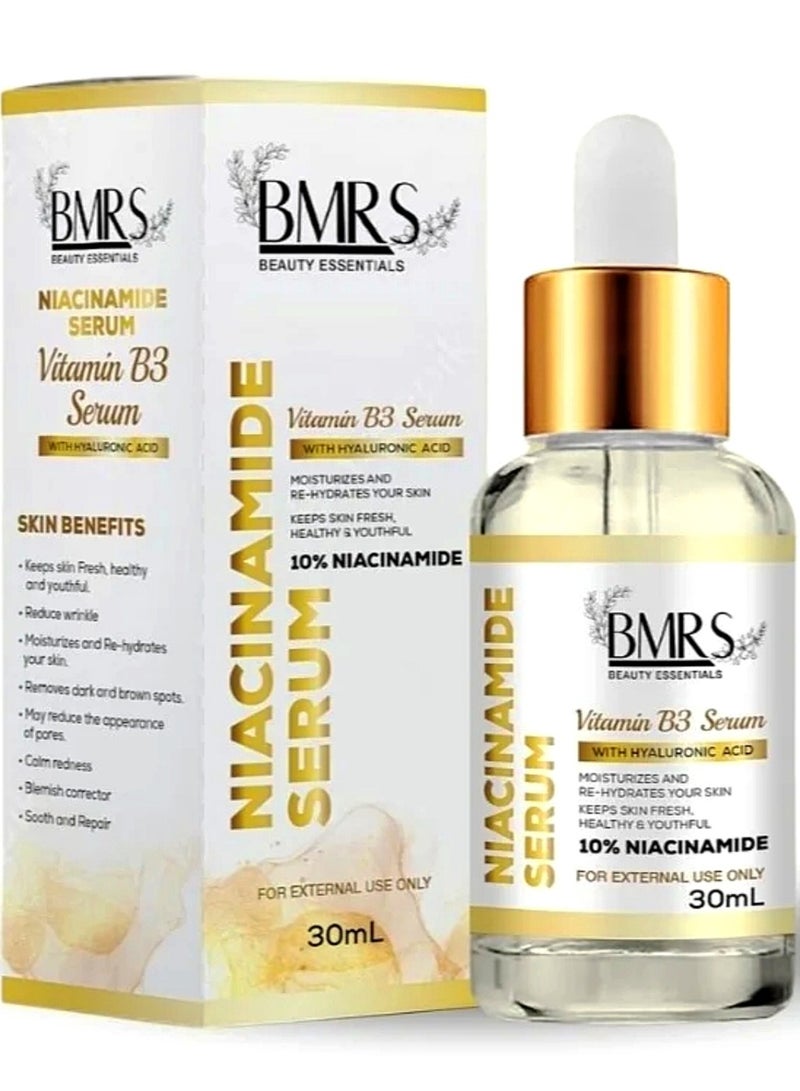 BMRS Niacinamide (Vitamin B3) & Hyaluronic Acid Serum 30ml - Image 1