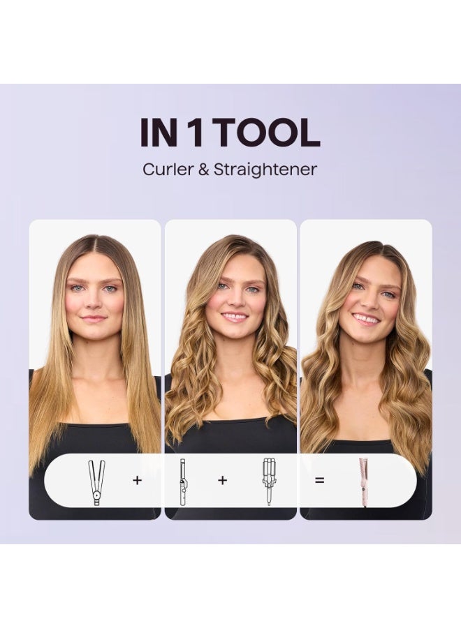 Wavytalk Airflow Styler Whirlwind Curl, Hair Straightener and Curler 2 in 1, Upgraded Curling Iron & Flat Iron Achieve One Pass Curl, Less Damage to Hair - Image 2