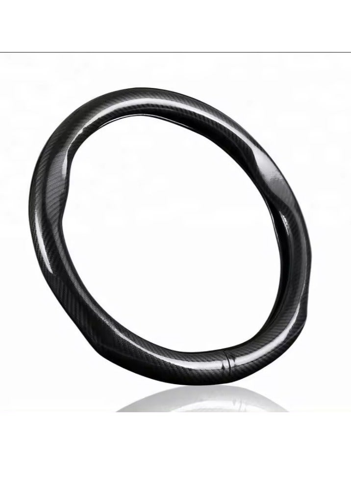 MT BEST BUY Glossy carbon fiber Steering Wheel wih finger tight, Soft Touch, Easy Clean, Suitable for all cars - Image 2