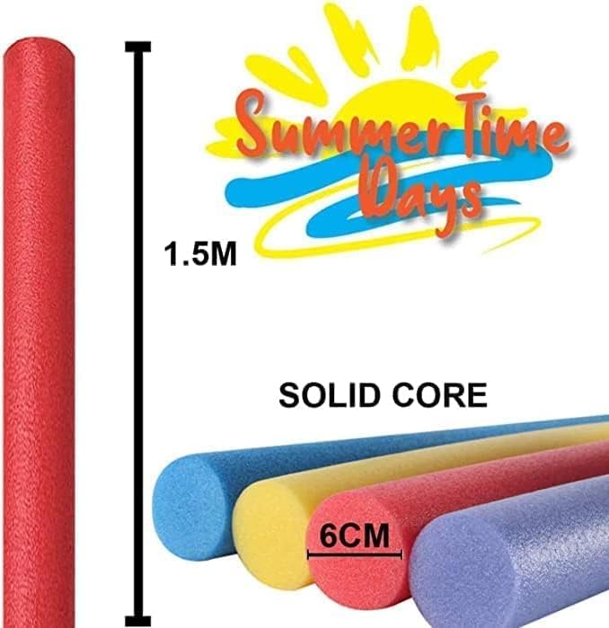 AKDC Swimming Noodles 52 Inch Floating Swimmings Pool Noodle Swim Kickboard Water Float Aid Woggle Noodles Hollow Learn Swimming Foam Diy Toys Over 5 Years Old and Adult Random Assorted Colors - Image 2