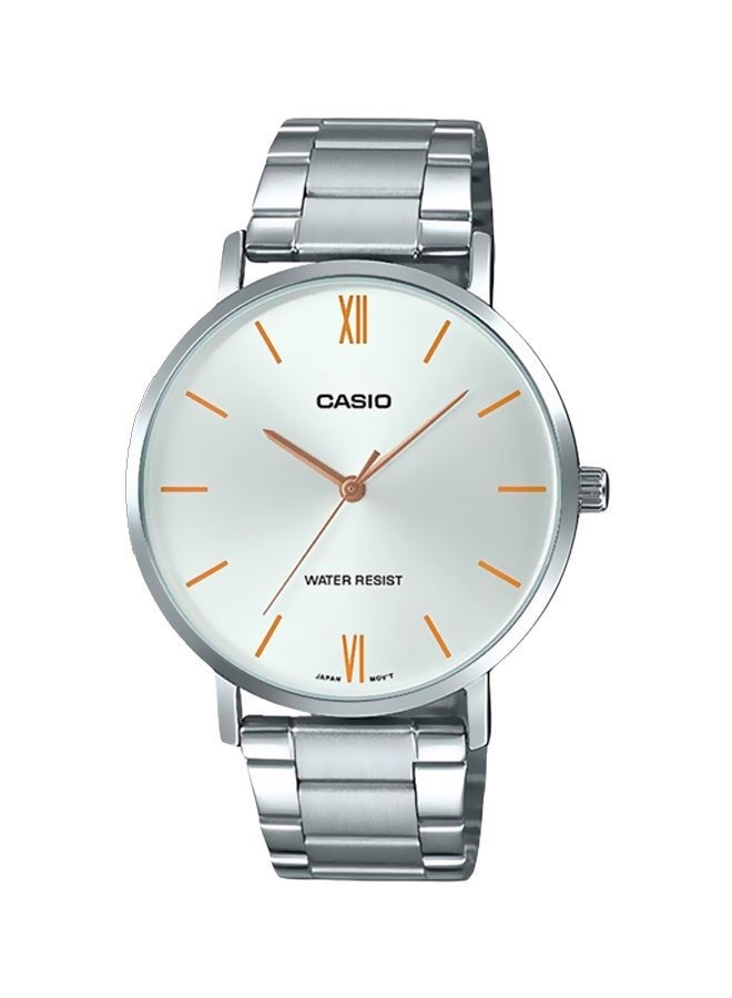 CASIO Casio MTP-VT01D-7BUDF Men's Enticer Water Resistant Analog Watch, 40 mm, Silver - Image 1