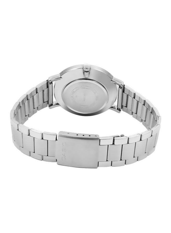 CASIO Casio MTP-VT01D-7BUDF Men's Enticer Water Resistant Analog Watch, 40 mm, Silver - Image 2