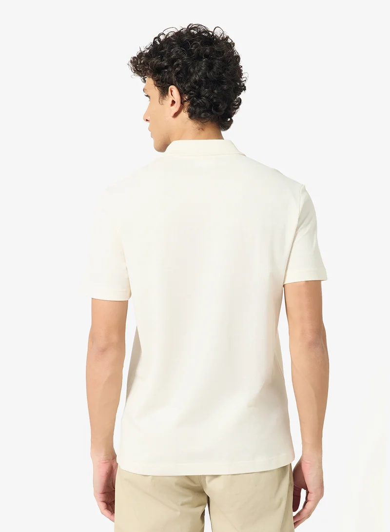 لاكوست بولو قطن ميني بيكيه بقصة عادية وألوان متداخلة