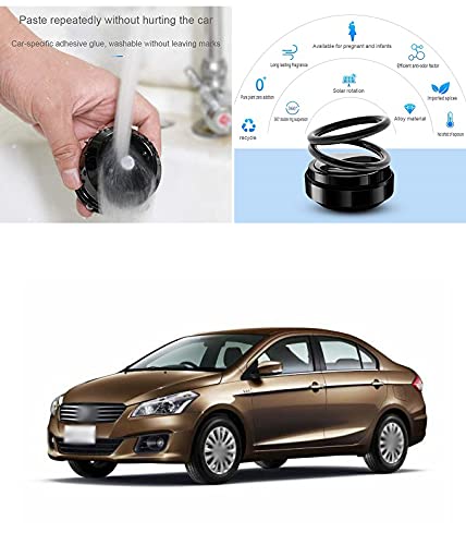 PRIKNIK Solar Energy Rotating Car Perfume with Long Lasting Organic Fragrance, Feel-Good Premium Car Air freshener Compatible with M-aruti S-uzuki C-iaz - Image 2