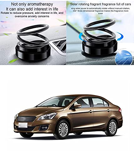 PRIKNIK Solar Energy Rotating Car Perfume with Long Lasting Organic Fragrance, Feel-Good Premium Car Air freshener Compatible with M-aruti S-uzuki C-iaz - Image 3