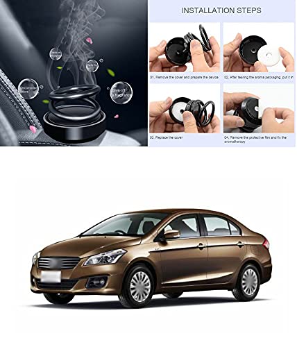 PRIKNIK Solar Energy Rotating Car Perfume with Long Lasting Organic Fragrance, Feel-Good Premium Car Air freshener Compatible with M-aruti S-uzuki C-iaz - Image 4