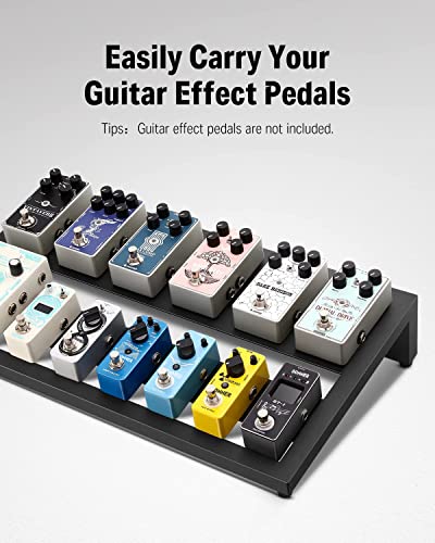 Donner Guitar Pedal Board Case DB-3 Aluminium Pedalboard 20'' x 11.4'' x 4'’ with Bag - Image 3