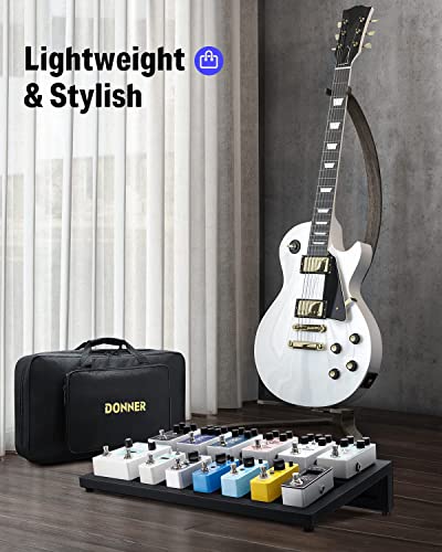 Donner Guitar Pedal Board Case DB-3 Aluminium Pedalboard 20'' x 11.4'' x 4'’ with Bag - Image 2