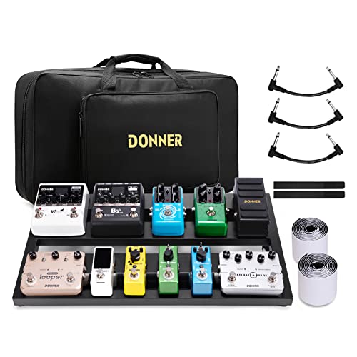 Donner Guitar Pedal Board Case DB-3 Aluminium Pedalboard 20'' x 11.4'' x 4'’ with Bag - Image 1