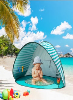 Aomeius Baby Beach Tent with Pool, UPF 50+ Beach Sun Shelter Outdoor Tent for Aged 0-3 Baby and Kids, Parks and Beach Shade Portable Mini Pool  - Image 1