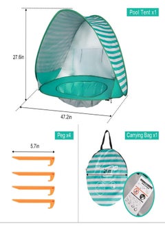 Aomeius Baby Beach Tent with Pool, UPF 50+ Beach Sun Shelter Outdoor Tent for Aged 0-3 Baby and Kids, Parks and Beach Shade Portable Mini Pool  - Image 2