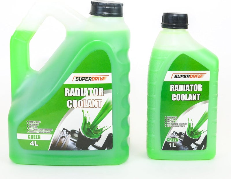 Superdrive Engine Coolant Offer for Car Radiator Anti Freeze & Boil 4L+1L (Green) - Image 1