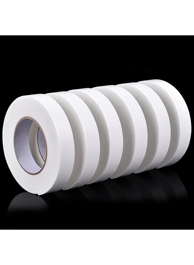 ECVV Double Sided Tape 6 Pack Adhesive Sticky Tape For Arts Crafts Photography Scrapbooking Card Making Gift Wrapping And Office School Stationery Supplies 6 Pack - Image 1