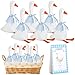 LaRandom 6 Sets One Silly Goose Birthday Decoration Adopt a Goose Party Favor 15 Inch Soft Geese Stuffed Animals Party Supply Gifts for Baby Shower 1st Birthday Girls Boys with Wood Table DecorBlue - Image 2