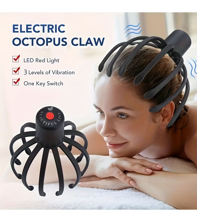 Electric Octopus Scalp Massager 1 Set for Relaxation Holiday Gift Family - Image 1