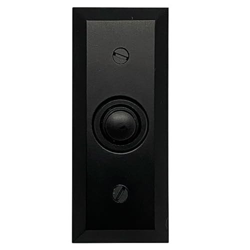 Newhouse Hardware Rectangular Recessed Wired Metal Doorbell Button in Black BT6BV, Rectangular Push Button for Doorbell Chime, Buzzer or Ringer, Door Bell Button Only, Buzzer Button with Beveled Edges - Image 1