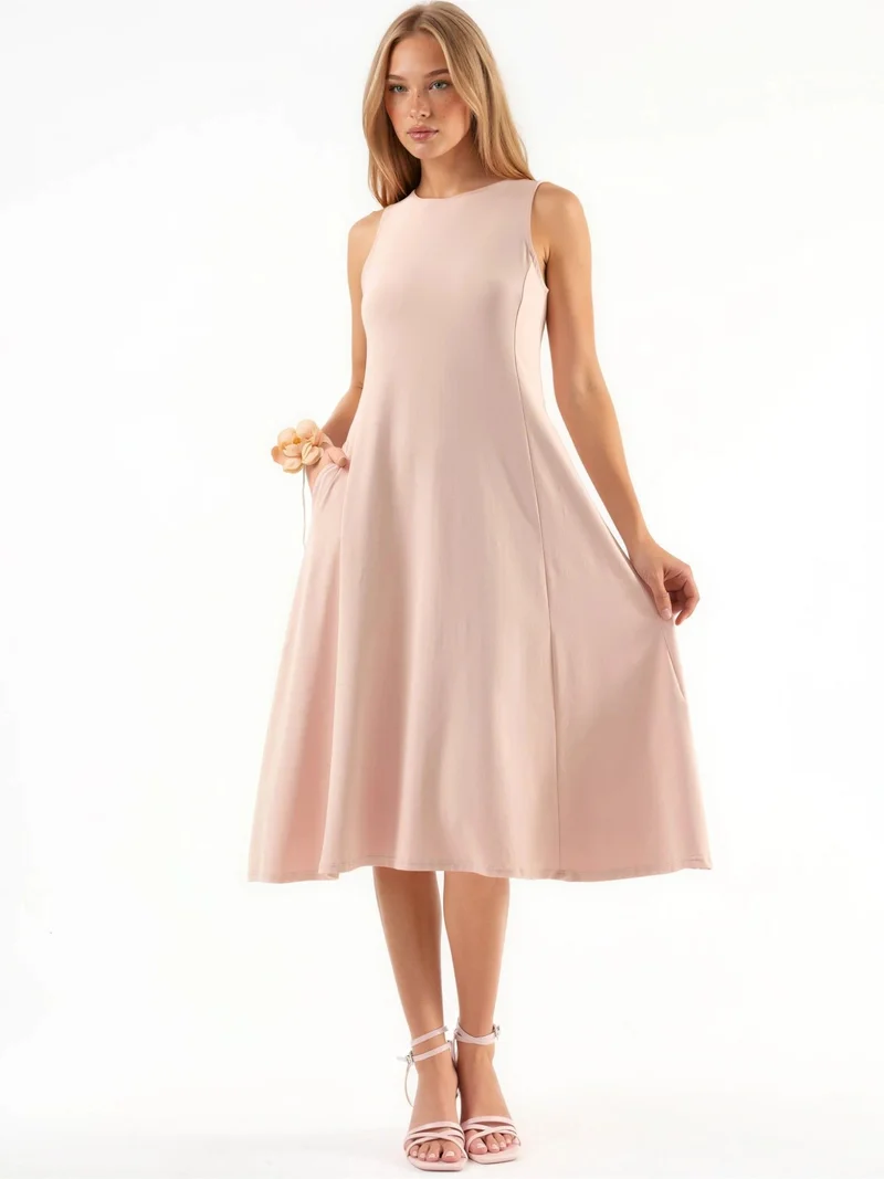 بوسيم BUSEM Sleeveless Midi Dress with Pockets