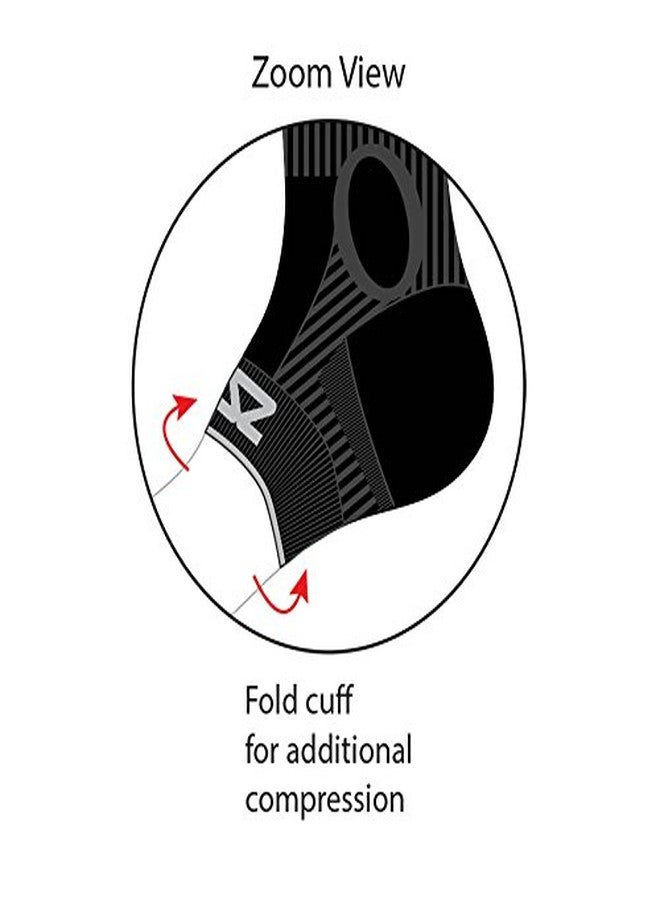 Zensah Ankle/Calf Compression Sleeves- Toeless Socks for Circulation, Swelling for Men and Women, Black, Large - Image 4