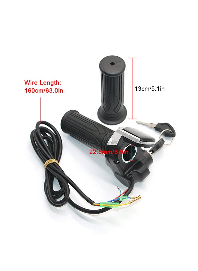 Generic - 24V/36V/48V Electric Bike Twist Grip Throttle with LCD Battery Display Electric Bicycle Throttle Grip with Power Indicator - Image 1