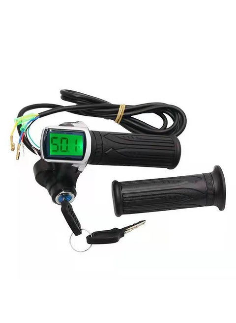 24V/36V/48V Electric Bike Twist Grip Throttle with LCD Battery Display Electric Bicycle Throttle Grip with Power Indicator