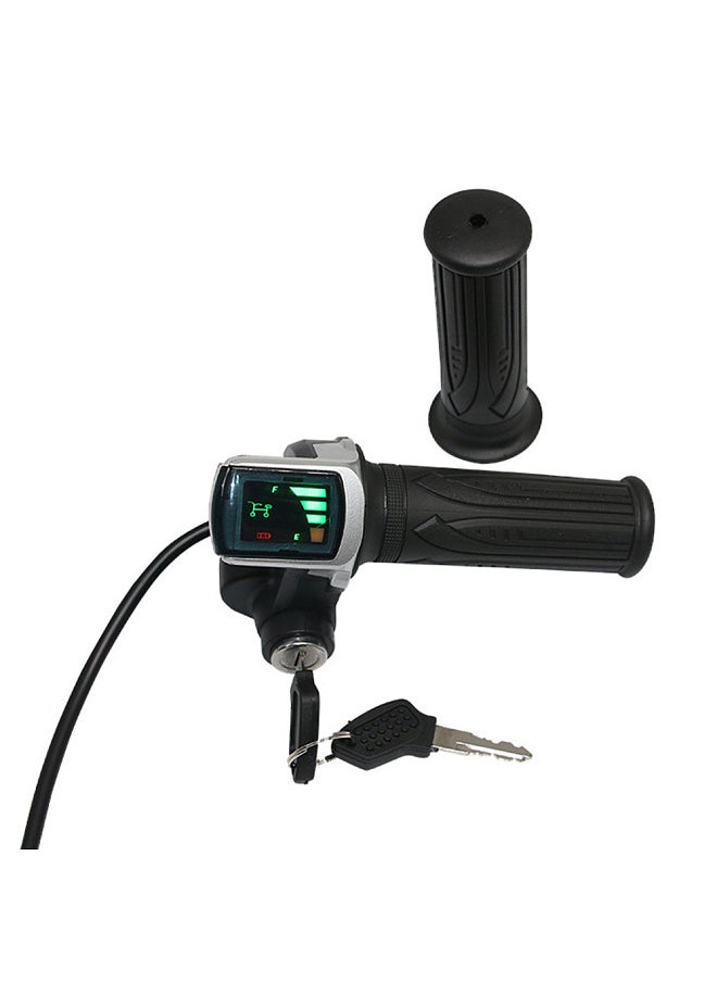 Generic - 24V/36V/48V Electric Bike Twist Grip Throttle with LCD Battery Display Electric Bicycle Throttle Grip with Power Indicator - Image 1