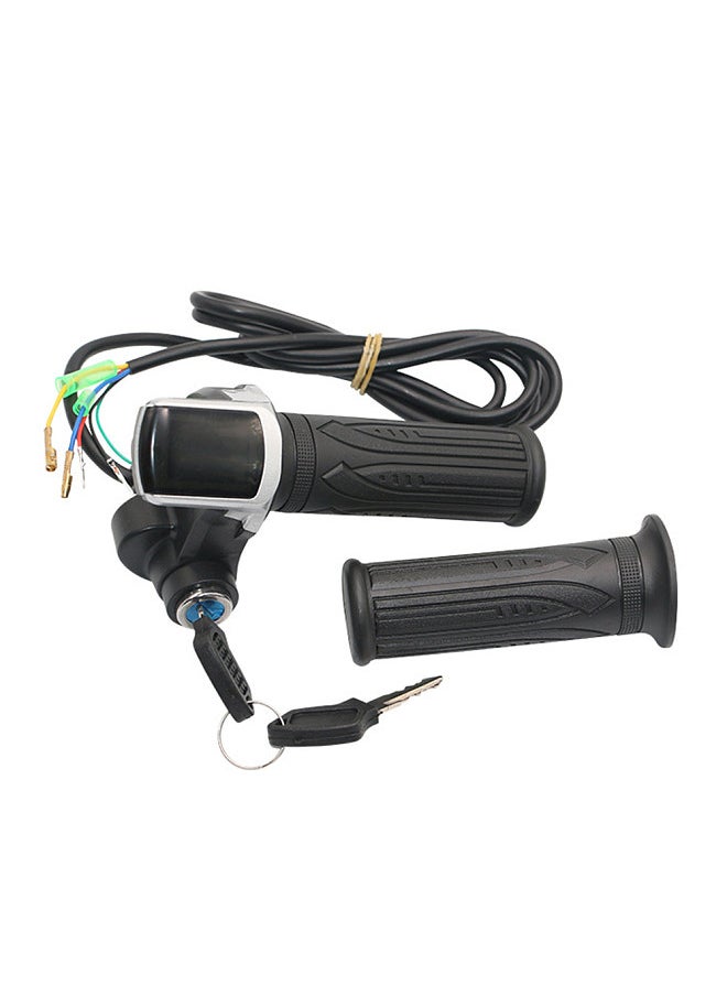 Generic - 24V/36V/48V Electric Bike Twist Grip Throttle with LCD Battery Display Electric Bicycle Throttle Grip with Power Indicator - Image 1