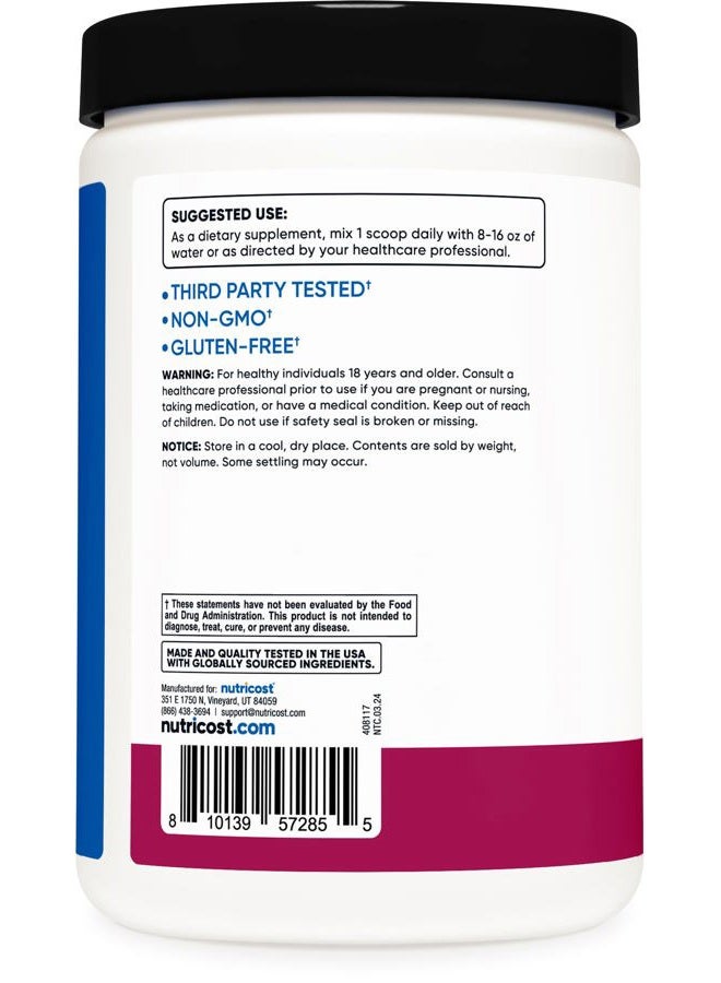 Nutricost BCAA + Hydration Powder (BlackBerry Plum) 30 Servings - Branched Chain Amino Acids with Hydration Complex - Gluten-Free, Non-GMO - Image 4