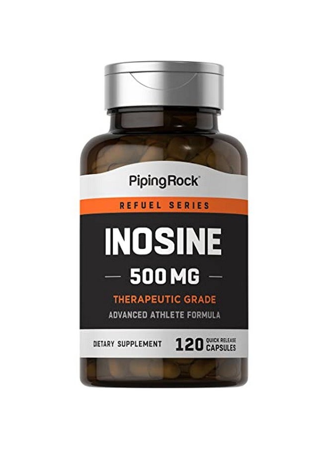 Piping Rock - Inosine 500Mg ; 120 Capsules ; Advanced Athlete Formula ; Therapeutic Grade ; Inositol ; Nongmo Gluten Free Supplement - Image 1