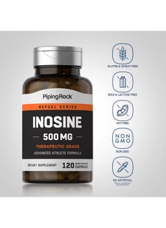 Piping Rock Inosine 500Mg ; 120 Capsules ; Advanced Athlete Formula ; Therapeutic Grade ; Inositol ; Nongmo Gluten Free Supplement  - Image 4