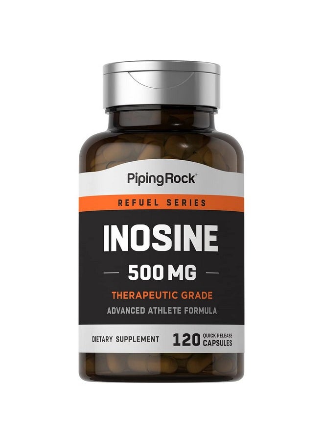 Piping Rock - Inosine 500Mg ; 120 Capsules ; Advanced Athlete Formula ; Therapeutic Grade ; Inositol ; Nongmo Gluten Free Supplement - Image 1