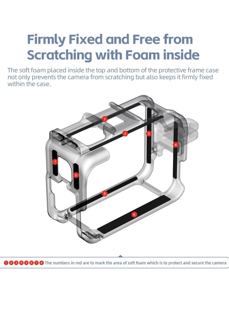 Metal Frame Iron Case with Silicone Lens Cover Insta360 ACE PRO Camera Screen Protector, Camera Accessory Kit, Tempered Glass Cover - Image 5