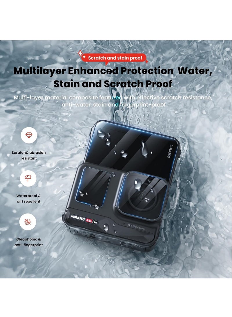 Metal Frame Iron Case with Silicone Lens Cover Insta360 ACE PRO Camera Screen Protector, Camera Accessory Kit, Tempered Glass Cover - Image 4