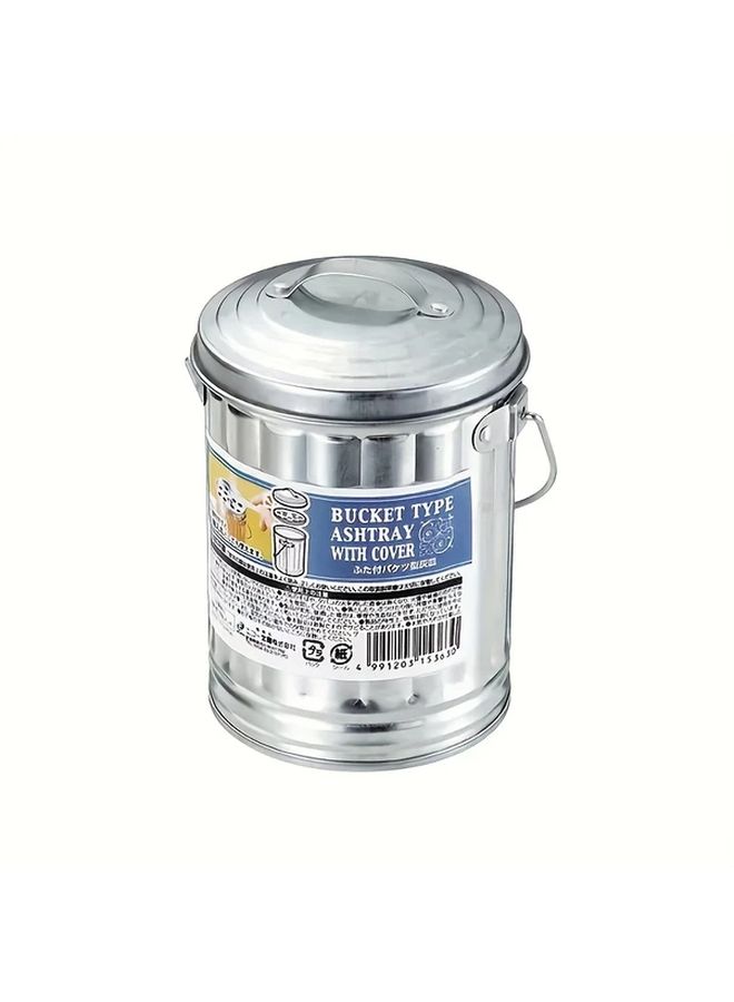 Large Capacity Stainless Steel Ashtray With Lid 1pc Rustproof Indoor Outdoor Use - Image 5