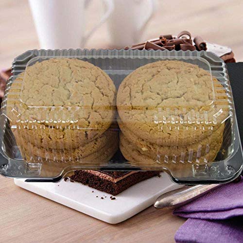 Pizety Bakers Pantry Cake Roll Container واضحة غطاء مفصلي يمكن التخلص منه 9 "" × 5 رائعة لملفات تعريف الارتباط العميقة في الحاويات البلاستيكية التي يمكن التخلص منها بملفات تعريف الارتباط بوكي. - Image 5