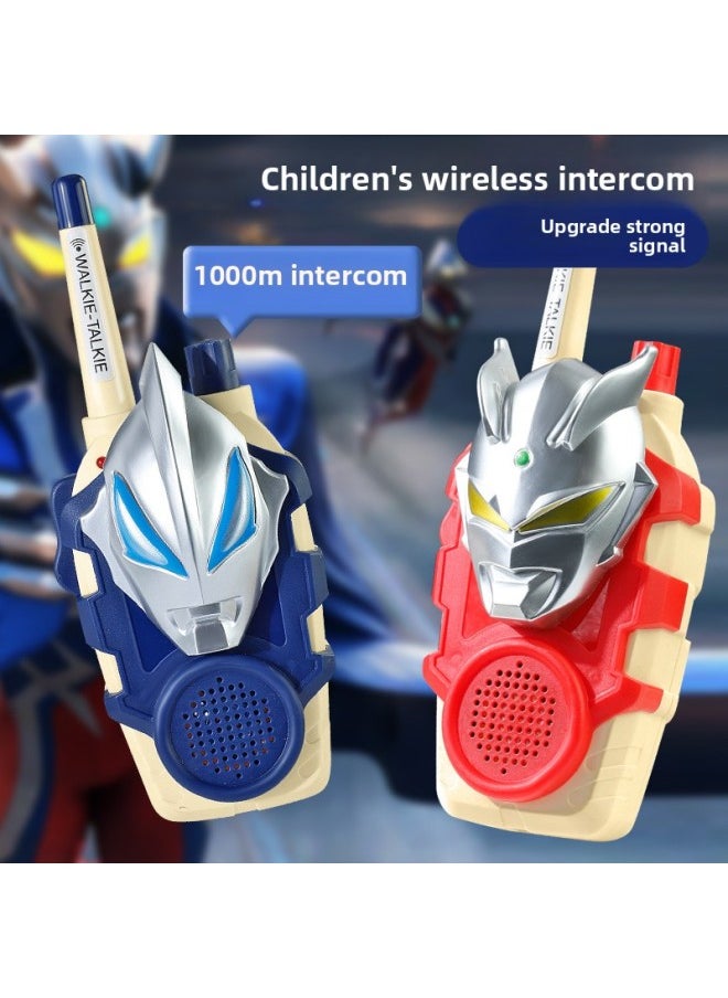 Generic - Selo Ultraman Men's Cool Walkie-talkie Outdoor Toy Parent-Child Interaction Birthday Gift-Color:[blue Pair] Ultraman Tiga Intercom-Specifications:Bring Your Own Batteries In Bags - Image 1