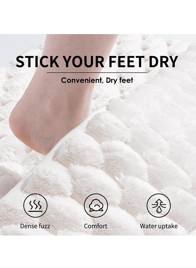 KYD Quick-Dry 2-in-1 Memory Foam Bath Mat - Non-Slip Absorbent Shower Rug for Bathroom Floor, Machine Washable, 80x50cm, Soft & Safe for Kids/Pets (Grey) - Image 4