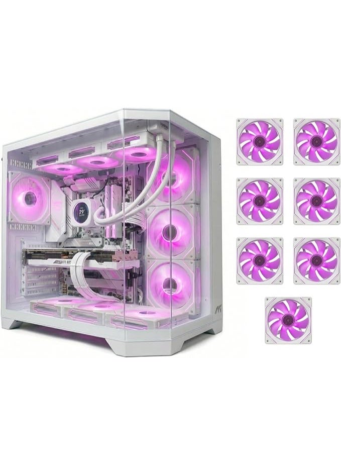 تورتوكس صندوق ألعاب TORTOX PRISM CORE B أسود بتصميم ATX Mid-Tower مع زجاج مقسى و 7 مراوح ARGB - Image 4