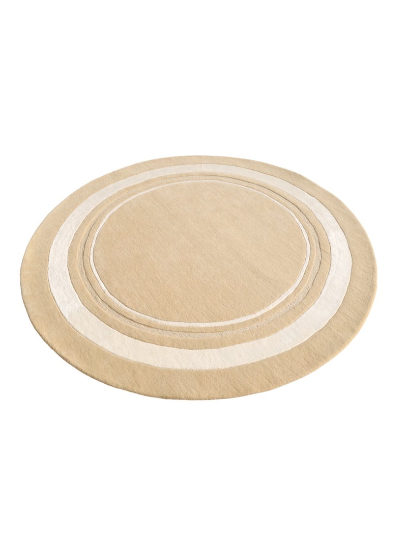 Ramsha Handmade rug round beige and white bedroom rug, living room HTWV-120 - Image 2