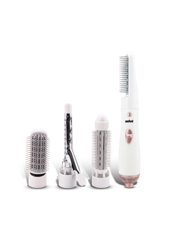 Sanford 4-in-1 Hair Styler, 3 Temperature Settings, 360° Rotational Power Cord, Overheat Safety Protection, Multi-Function Hair Dryer & Curler, For Smooth & Stylish Hair - Image 1