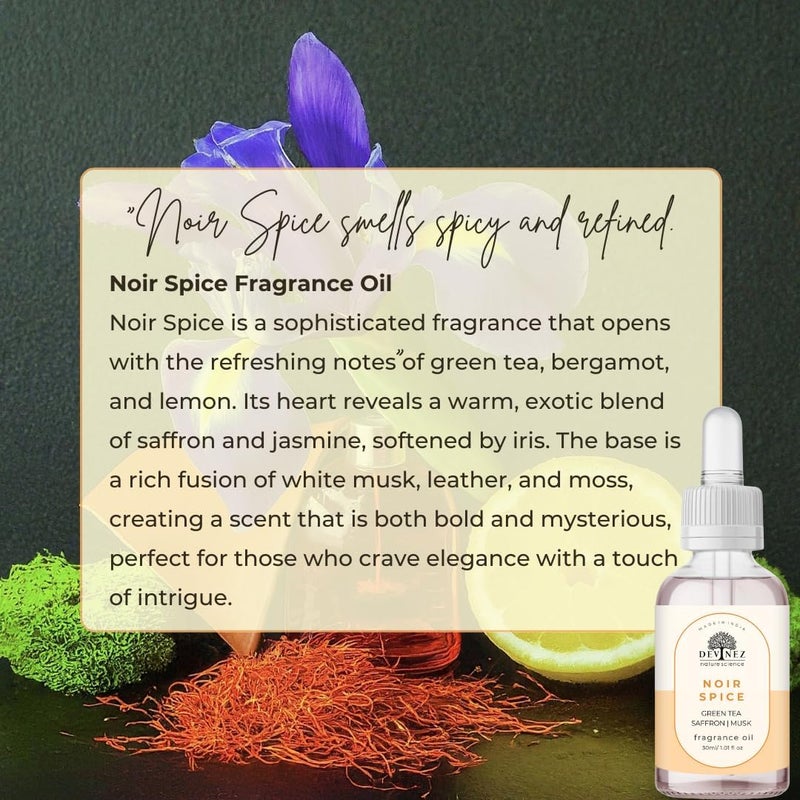 Devinez Noir Spice Fragrance Oil, (30 ml) - for Aromatherapy, Diffuser Oil, DIY Candle-Making, Fragrance for Him & Her (IFRA Certifed) - Image 2