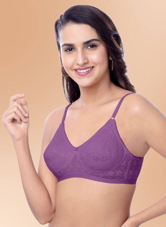 Brida Women's Cotton Minimizer Saree Bra (Italia) & High-Waisted Pure Cotton Panties Set (Marvel )-Colours & Print May Vary - Image 2