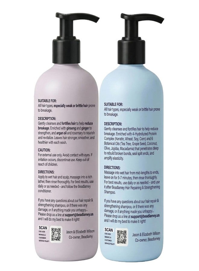 Biotin Shampoo & Conditioner Set For Longer Hair: Promotes Healthy Hair Growth, Strengthens Damaged Hair, Prevents Hair Breakage, Infused With Biotin