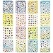 DUJAA 32 Sheets Stickers for Kids 850 PCS Cute Stickers Variety Pack for Kids 16 Different Theme with Sea Animal Food Dessert Space Fruit Flowers Cars and More - Image 3