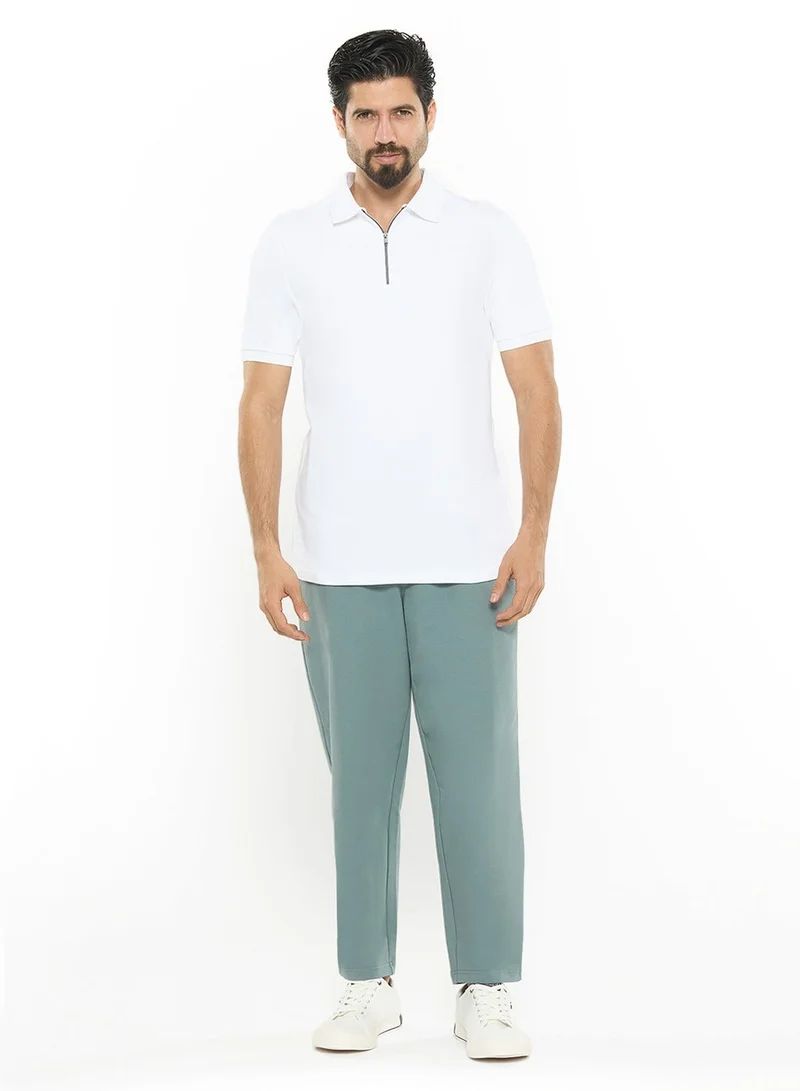 NAUTICA white Slim Fit Premium Cotton Logo Polo Shirt for Men | Best Price UAE