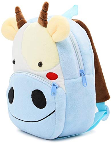 blue tree New Kid's Cute Plush Animal Cartoon Mini Travel Embroidery Backpack,1-6 Years (Cow-Ch Elephant) - Image 3