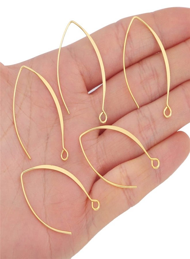 خرز خطافات أقراط مطلية بالذهب عيار 18 قيراط من BEADIA على شكل حرف U، مقاس 15 × 38 مم، 20 قطعة، لمستلزمات صناعة المجوهرات - Image 3