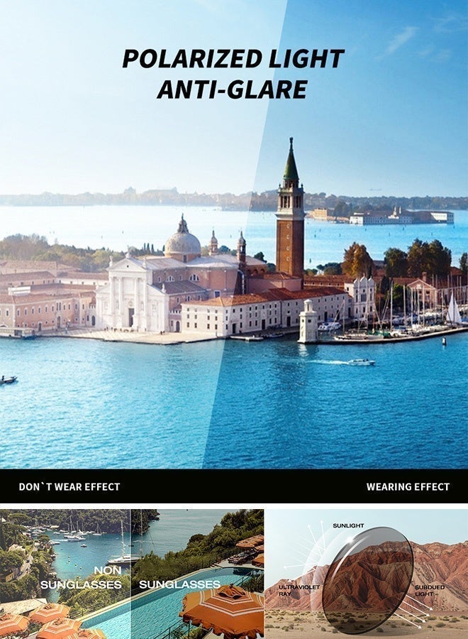 CIKJUK Retro Aviator Sunglasses Men Women Premium Luxury Sunglass Trendy Men's Women's Sun Glasses Mens 70s Tinted Sun Glas UV400 Protection Shades Black - Image 2