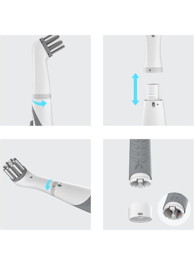 Electric Cleaning Brush Cordless Rechargeable 4 in 1 Grout Brush, with Multiple Replaceable Brush Heads for Bathroom Kitchen Tile Floor and Household Cleaning - Image 5