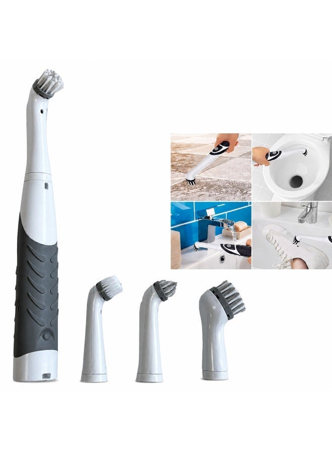 Electric Cleaning Brush Cordless Rechargeable 4 in 1 Grout Brush, with Multiple Replaceable Brush Heads for Bathroom Kitchen Tile Floor and Household Cleaning - Image 1